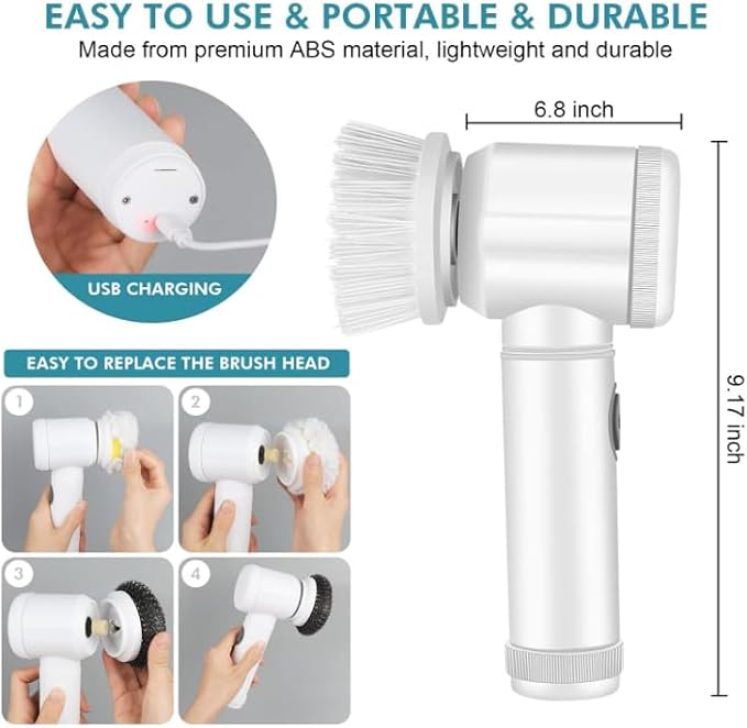 5 In 1 Multifunctional Electric Cleaning Brush